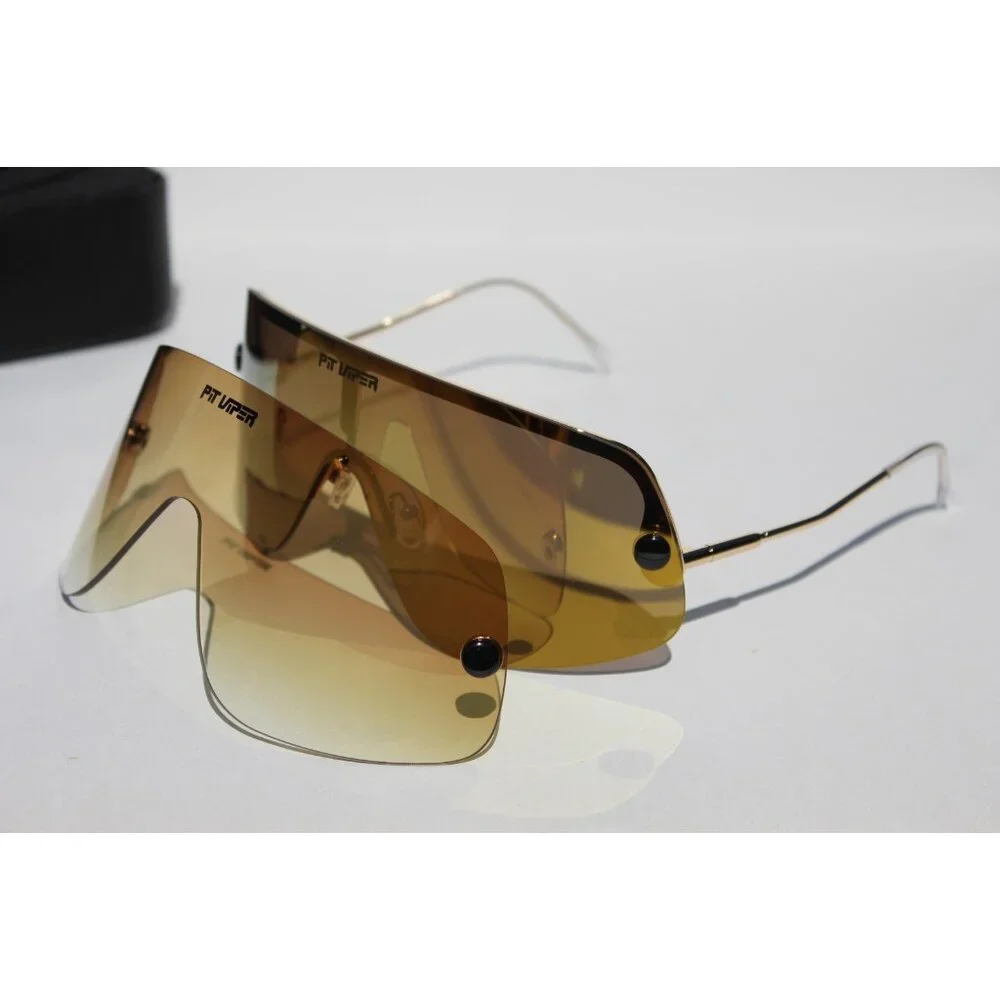 PIT VIPER The Gold Standard Limousine POLARIZED Sunglasses Revo Interchange NEW